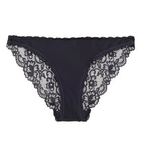 STELLA MCCARTNEY Navy Stretch Lace Jersey Low Rise Briefs Panties Sz M & L NWT